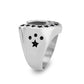 TK3912 - High polished (no plating) Stainless Steel Ring with Epoxy in Jet-3