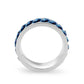 TK3916 - Two Tone IP Blue Stainless Steel Ring with NoStone in No Stone-2
