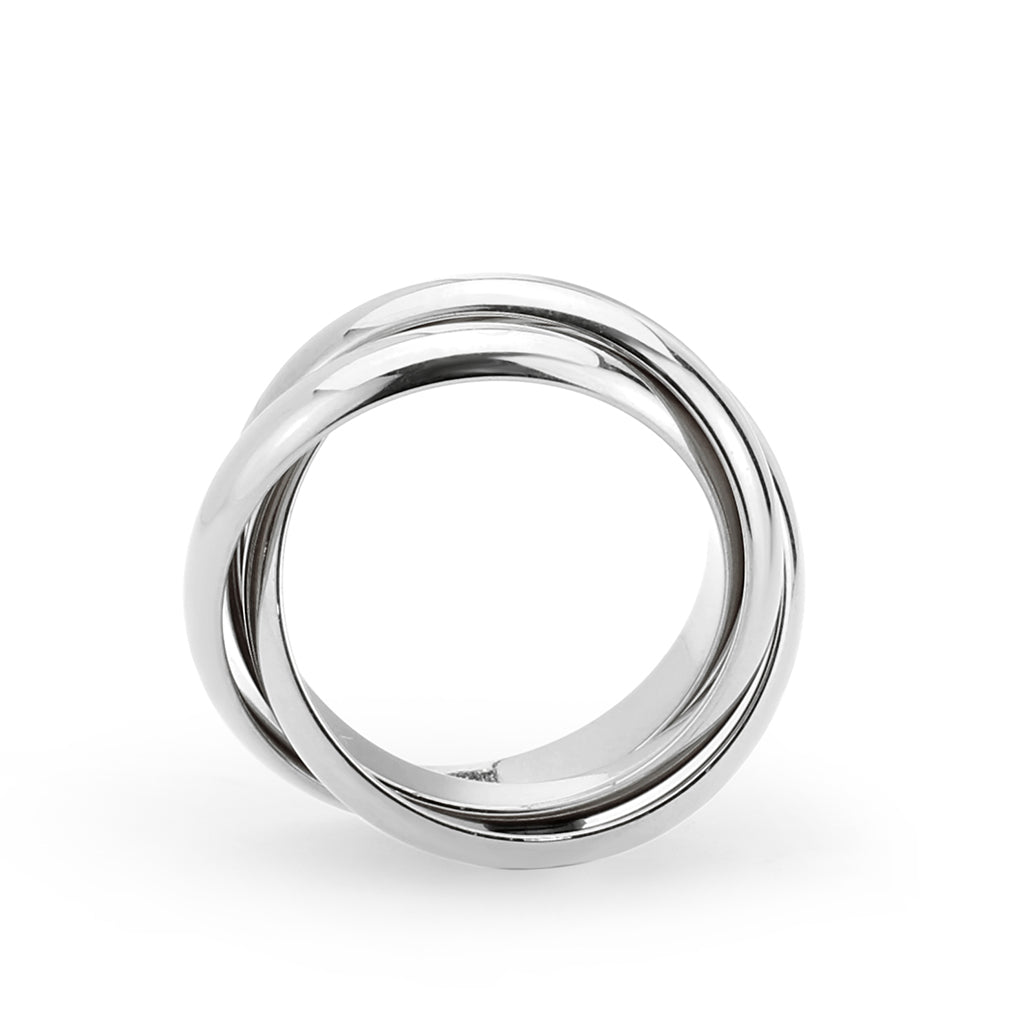 TK3920 - High polished (no plating) Stainless Steel Ring with NoStone in No Stone-2