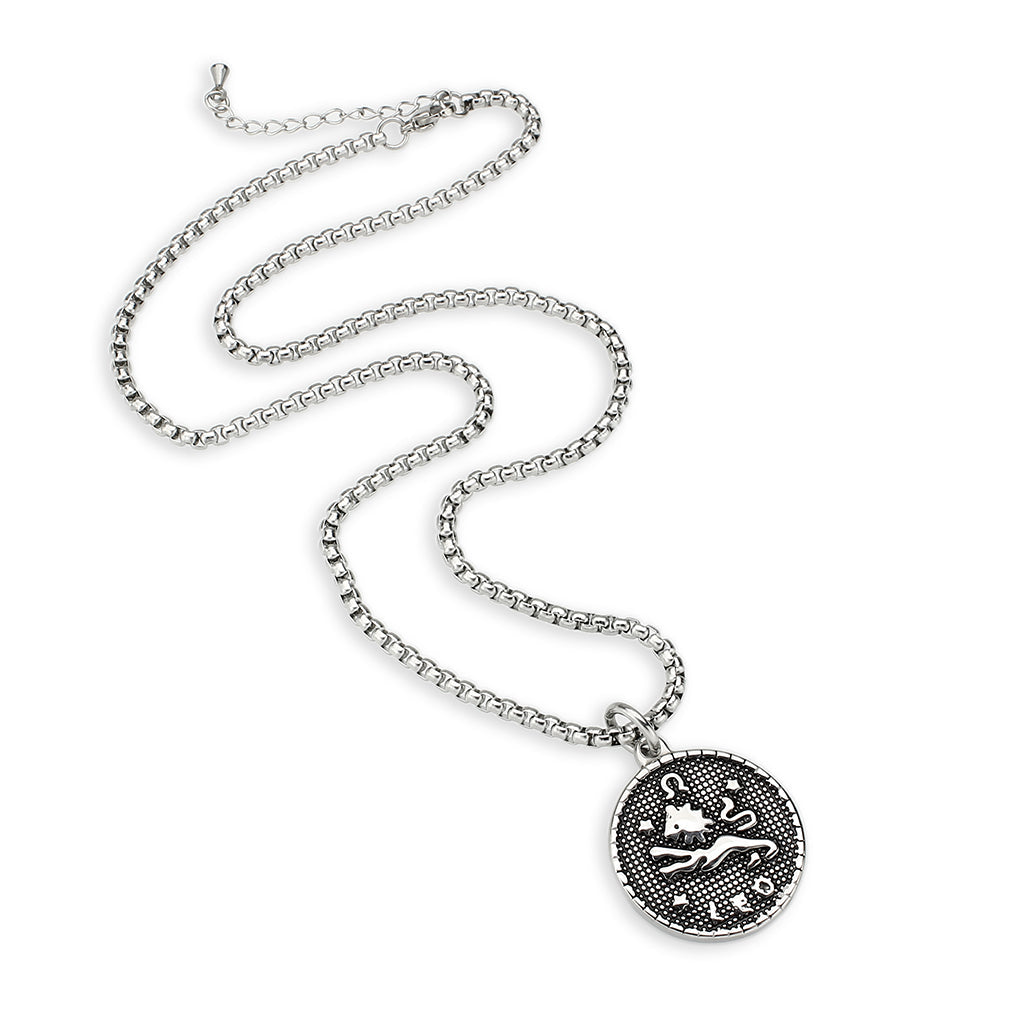 TK3921 - High polished (no plating) Stainless Steel Chain Pendant with NoStone in No Stone-3
