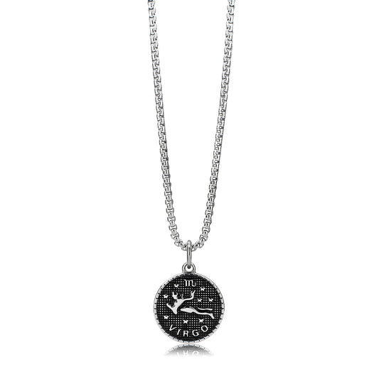 TK3922 - High polished (no plating) Stainless Steel Chain Pendant with NoStone in No Stone-1