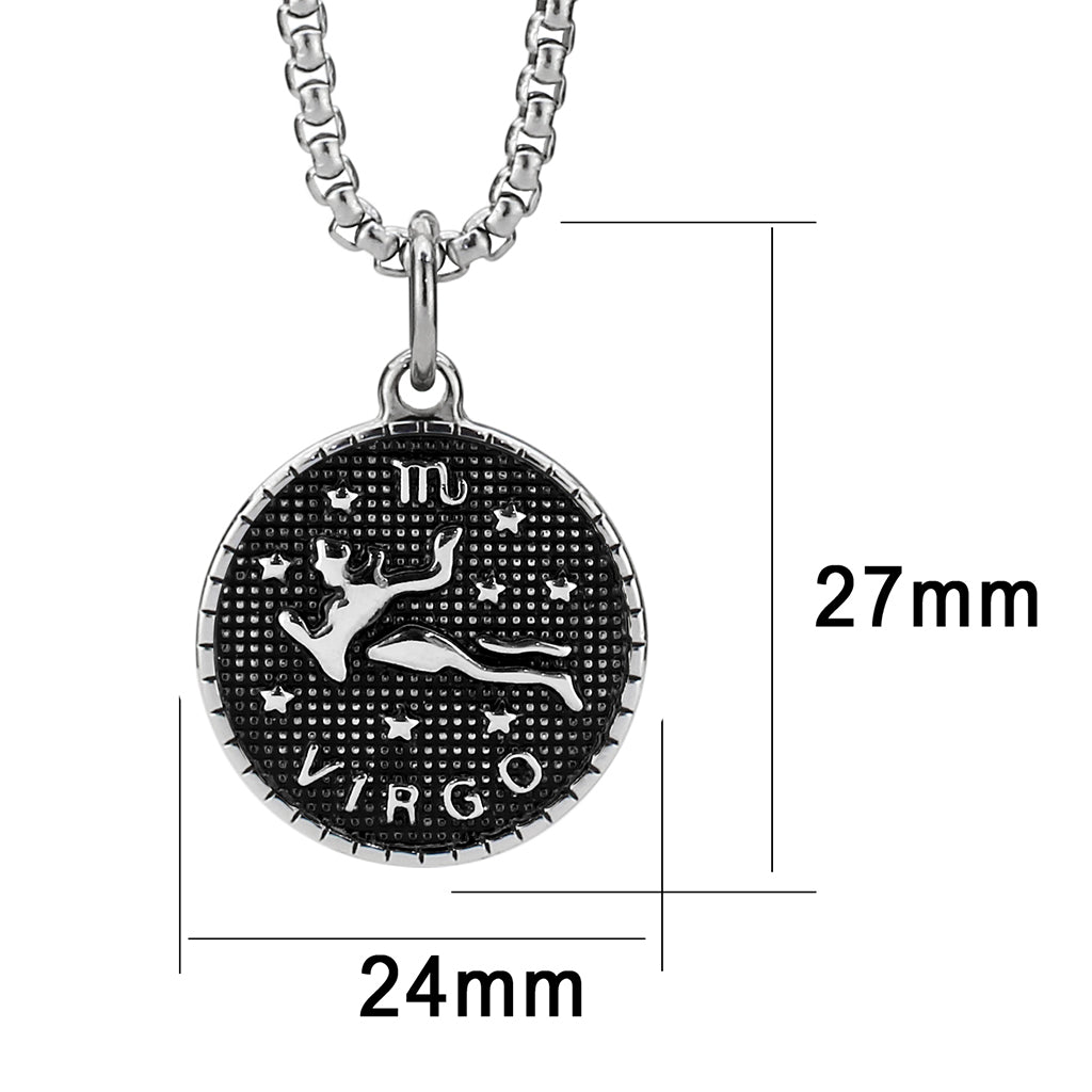 TK3922 - High polished (no plating) Stainless Steel Chain Pendant with NoStone in No Stone-0