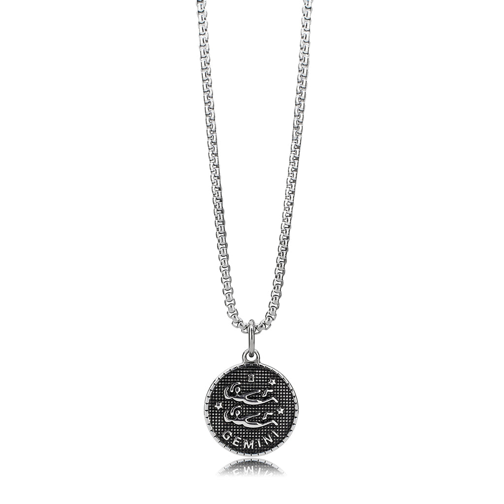 TK3924 - High polished (no plating) Stainless Steel Chain Pendant with NoStone in No Stone-1