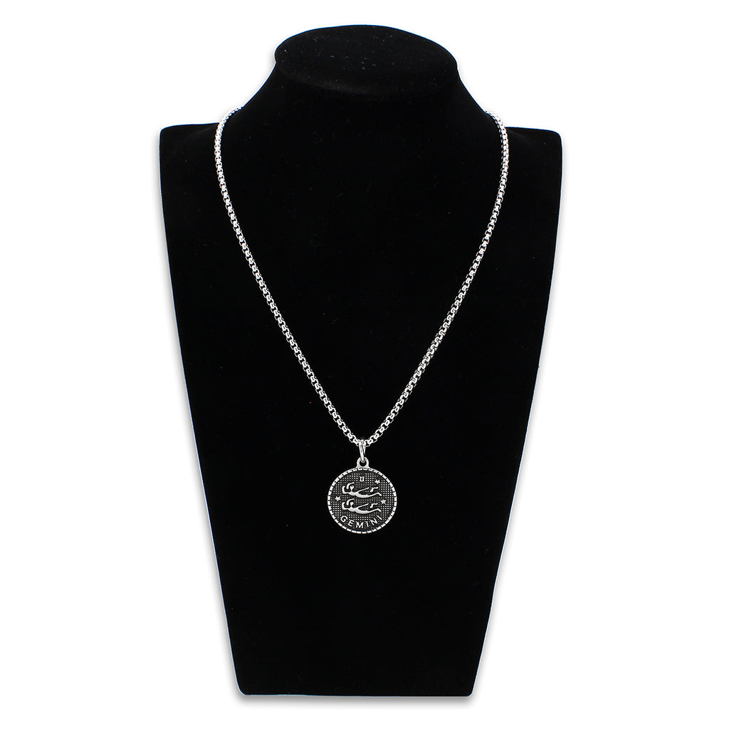 TK3924 - High polished (no plating) Stainless Steel Chain Pendant with NoStone in No Stone-2