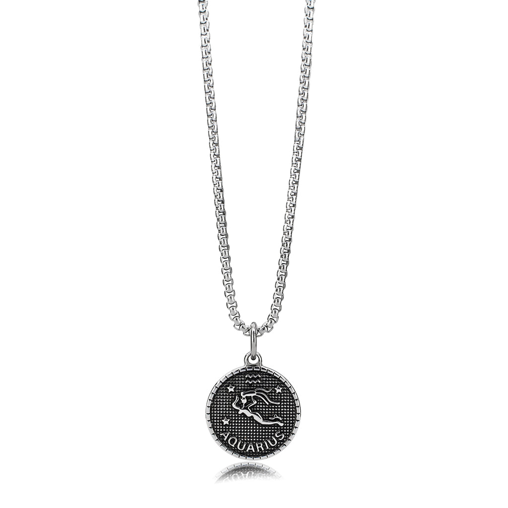 TK3925 - High polished (no plating) Stainless Steel Chain Pendant with NoStone in No Stone-1