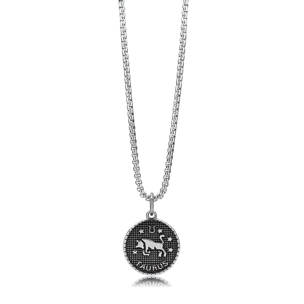 TK3928 - High polished (no plating) Stainless Steel Chain Pendant with NoStone in No Stone-1