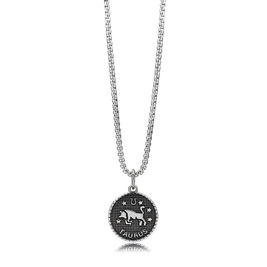 TK3928 - High polished (no plating) Stainless Steel Chain Pendant with NoStone in No Stone-1