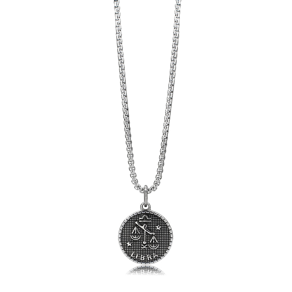 TK3930 - High polished (no plating) Stainless Steel Chain Pendant with NoStone in No Stone-1