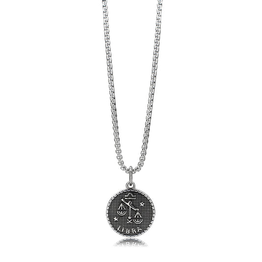 TK3930 - High polished (no plating) Stainless Steel Chain Pendant with NoStone in No Stone-1