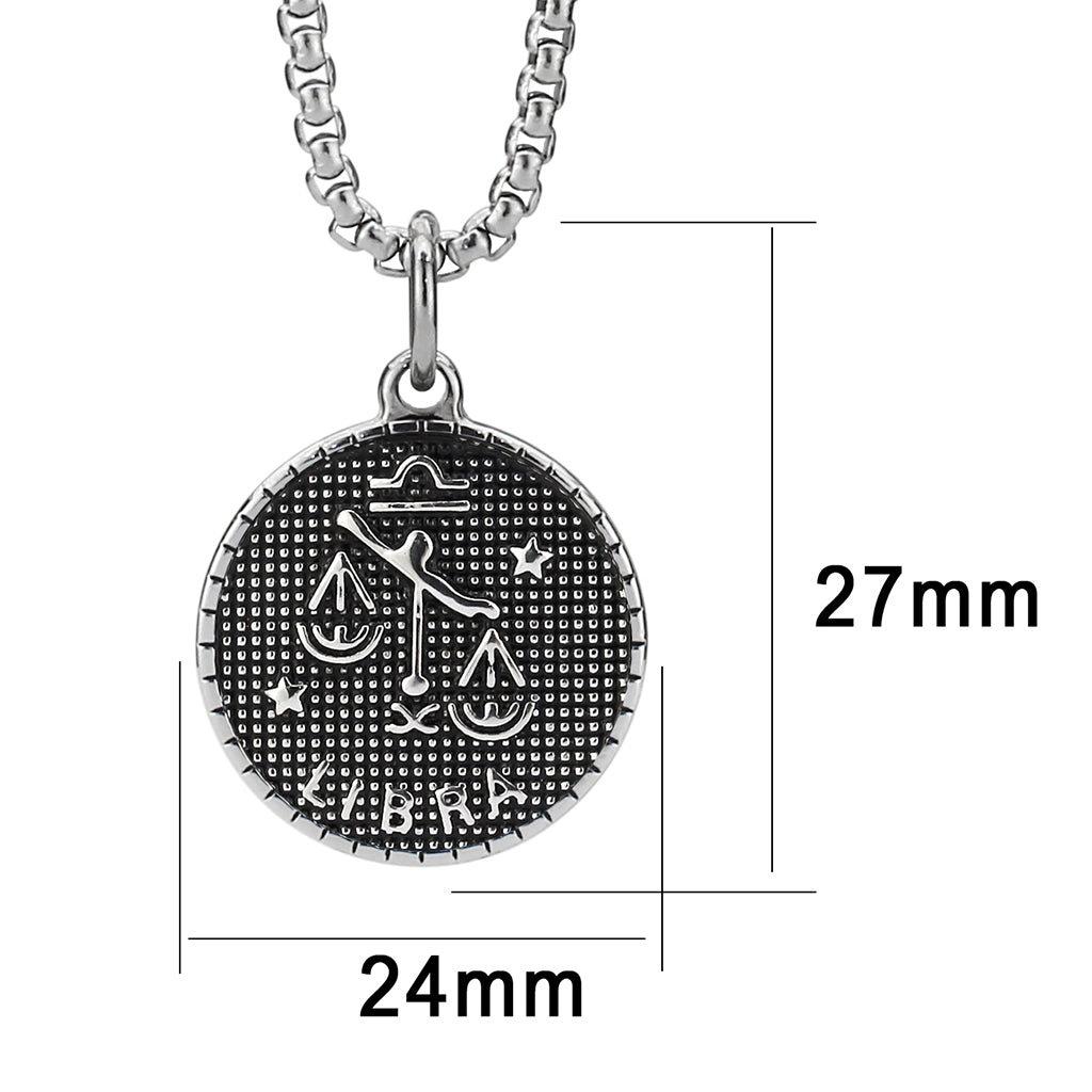 TK3930 - High polished (no plating) Stainless Steel Chain Pendant with NoStone in No Stone-0