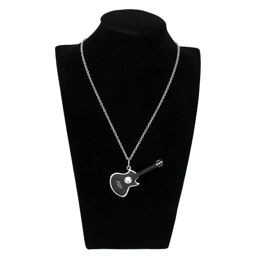 TK3933 - High polished (no plating) Stainless Steel Chain Pendant with Top Grade Crystal in Clear-1