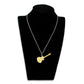 TK3934 - Two Tone IP Gold (Ion Plating) Stainless Steel Chain Pendant with Top Grade Crystal in Clear-1