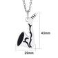 TK3938 - High polished (no plating) Stainless Steel Chain Pendant with NoStone in No Stone-0