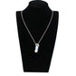 TK3940 - High polished (no plating) Stainless Steel Chain Pendant with Top Grade Crystal in Clear-1