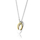 TK3941 - Two Tone IP Gold (Ion Plating) Stainless Steel Chain Pendant with Top Grade Crystal in Clear-3