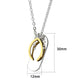 TK3941 - Two Tone IP Gold (Ion Plating) Stainless Steel Chain Pendant with Top Grade Crystal in Clear-0