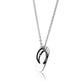 TK3942 - Two Tone IP Black Stainless Steel Chain Pendant with Top Grade Crystal in Clear-3