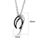 TK3942 - Two Tone IP Black Stainless Steel Chain Pendant with Top Grade Crystal in Clear-0