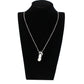 TK3942 - Two Tone IP Black Stainless Steel Chain Pendant with Top Grade Crystal in Clear-1