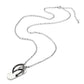 TK3942 - Two Tone IP Black Stainless Steel Chain Pendant with Top Grade Crystal in Clear-2