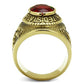 TK414703G - IP Gold(Ion Plating) Stainless Steel Ring with Synthetic Synthetic Glass in Siam-3