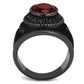 TK414703J - IP Black(Ion Plating) Stainless Steel Ring with Synthetic Synthetic Glass in Siam-2