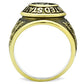 TK414704G - IP Gold(Ion Plating) Stainless Steel Ring with Epoxy  in Jet-2