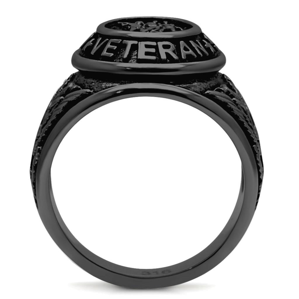 TK414704J - IP Black(Ion Plating) Stainless Steel Ring with Epoxy  in Jet-2