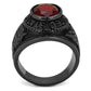 TK414706J - IP Black(Ion Plating) Stainless Steel Ring with Synthetic Synthetic Glass in Siam-3