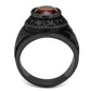 TK414706J - IP Black(Ion Plating) Stainless Steel Ring with Synthetic Synthetic Glass in Siam-2