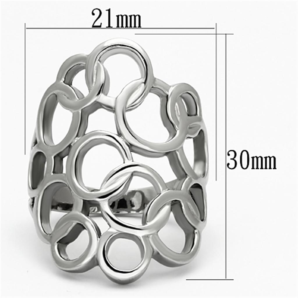 TK939 - High polished (no plating) Stainless Steel Ring with No Stone-1