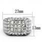 TK940 - High polished (no plating) Stainless Steel Ring with Top Grade Crystal  in Clear-1