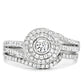 TS001 - Rhodium 925 Sterling Silver Ring with AAA Grade CZ  in Clear-2