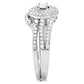 TS001 - Rhodium 925 Sterling Silver Ring with AAA Grade CZ  in Clear-4