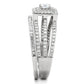 TS003 - Rhodium 925 Sterling Silver Ring with AAA Grade CZ  in Clear-4