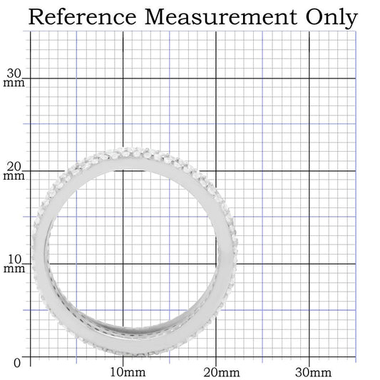 TS006 - Rhodium 925 Sterling Silver Ring with AAA Grade CZ  in Clear-1