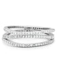 TS006 - Rhodium 925 Sterling Silver Ring with AAA Grade CZ  in Clear-2