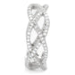 TS007 - Rhodium 925 Sterling Silver Ring with AAA Grade CZ  in Clear-4