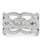TS010 - Rhodium 925 Sterling Silver Ring with AAA Grade CZ  in Clear-2