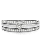 TS013 - Rhodium 925 Sterling Silver Ring with AAA Grade CZ  in Clear-2
