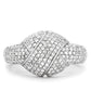 TS016 - Rhodium 925 Sterling Silver Ring with AAA Grade CZ  in Clear-2