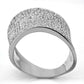 TS027 - Rhodium 925 Sterling Silver Ring with AAA Grade CZ  in Clear-3