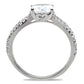 TS029 - Rhodium 925 Sterling Silver Ring with AAA Grade CZ  in Clear-3
