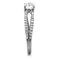 TS029 - Rhodium 925 Sterling Silver Ring with AAA Grade CZ  in Clear-4