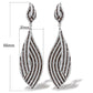 TS033 - Rhodium 925 Sterling Silver Earrings with Assorted  in Brown-1