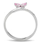 TS042 - Rhodium 925 Sterling Silver Ring with AAA Grade CZ  in Light Rose-2