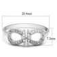 TS047 - Rhodium 925 Sterling Silver Ring with AAA Grade CZ  in Clear-1