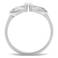 TS047 - Rhodium 925 Sterling Silver Ring with AAA Grade CZ  in Clear-2