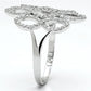 TS071 - Rhodium 925 Sterling Silver Ring with AAA Grade CZ  in Clear-3