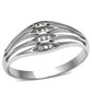 TS072 - Rhodium 925 Sterling Silver Ring with AAA Grade CZ  in Clear-4